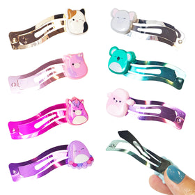 LUV HER Kids Hair Clips 8 Pack colourful clips in packaging