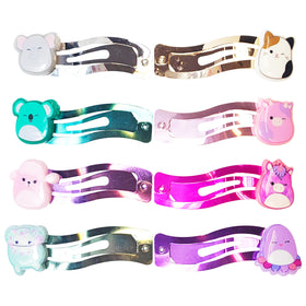 LUV HER Kids Hair Clips 8 Pack grouped together showing variety