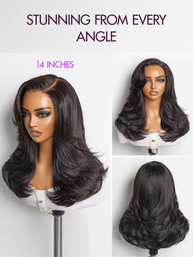 LUVME HAIR 14 Inch Wavy Bob Wig with accessories