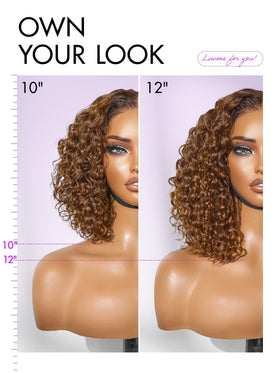 LUVME HAIR 5X5 Deep Curly 10 Inch Wig packaging