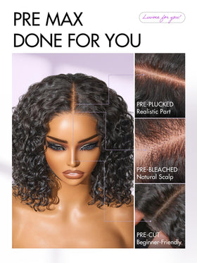 LUVME HAIR 5X5 Deep Curly Wig back view highlighting the length