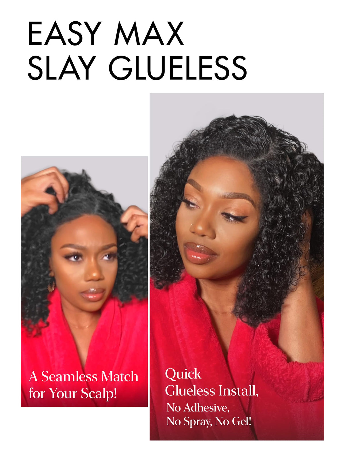 LUVME HAIR 5X5 Deep Curly Wig with accessories