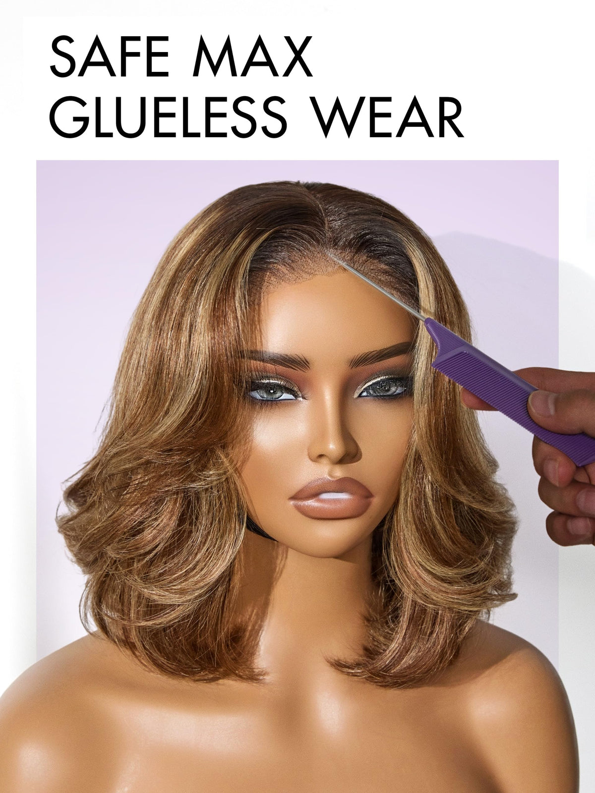 LUVME HAIR 5X5 Layer Cut Bob Wig with accessories