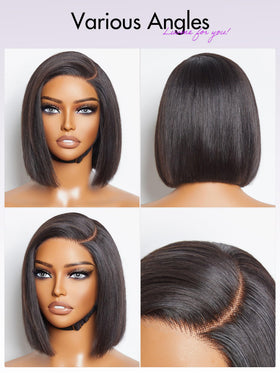 LUVME HAIR 8'' Blunt Cut Bob Wig adjustment straps