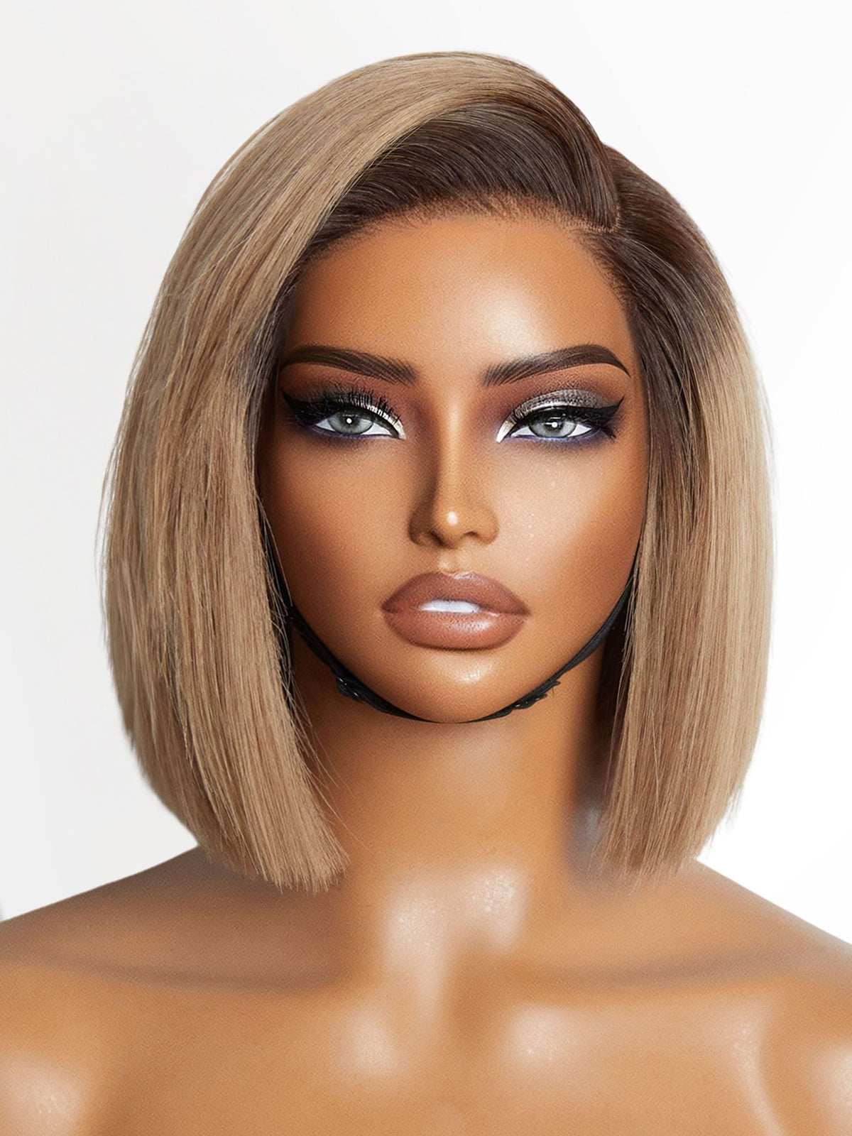 LUVME HAIR 8 Inch Ash Blonde Bob Wig front view