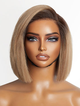 LUVME HAIR 8 Inch Ash Blonde Bob Wig front view