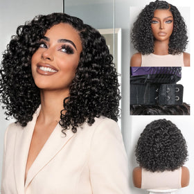 LUVME HAIR Curly Deep Wave 14" Glueless Wig front view