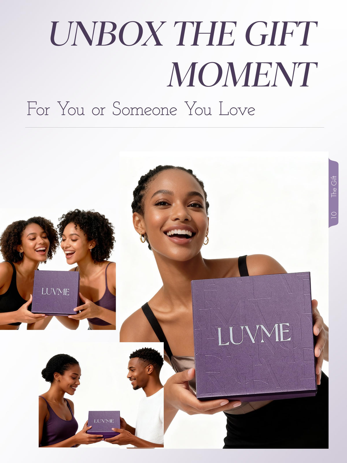 LUVME HAIR Curly Deep Wave Wig side view