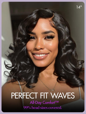 LUVME HAIR Loose Body Wave Wig side view showing natural hairline
