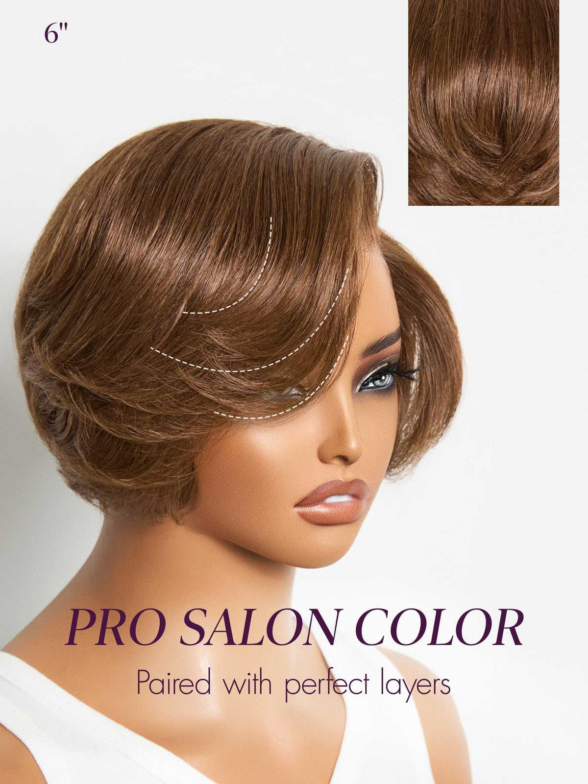 LUVME HAIR Short Pixie Cut Wig close-up of lace