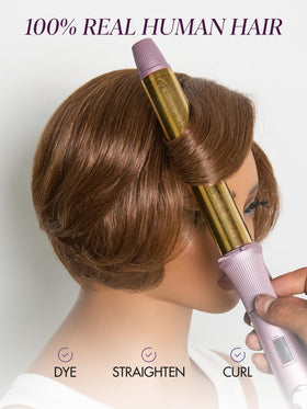 LUVME HAIR Short Pixie Cut Wig styled on mannequin