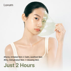LUVUM Calming Repair Cica Gel Mask application demonstration