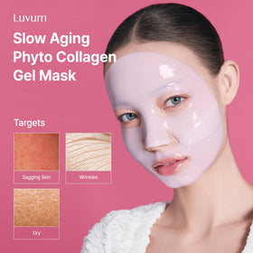 LUVUM Collagen Gel Mask application on model