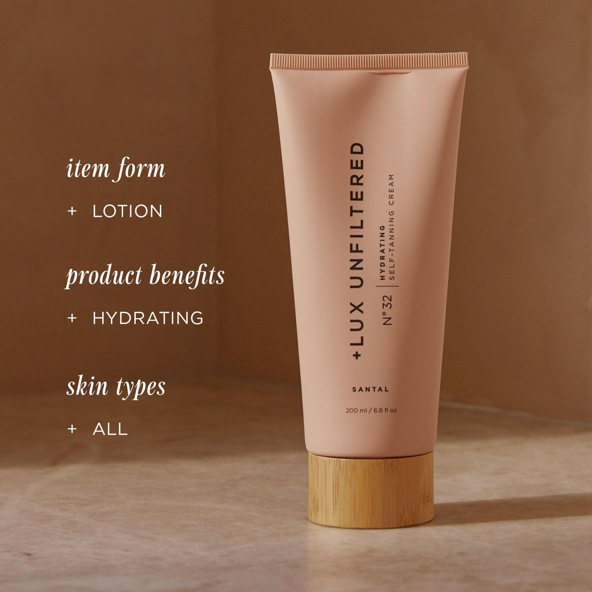+ Lux Unfiltered Summer Skin Classic Gradual Self Tanner side view