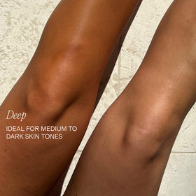 + Lux Unfiltered Summer Skin Deep Gradual Self Tanner in bathroom setting