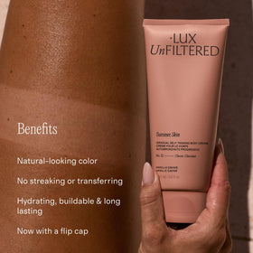 + Lux Unfiltered Summer Skin Gradual Self Tanner 240g side view