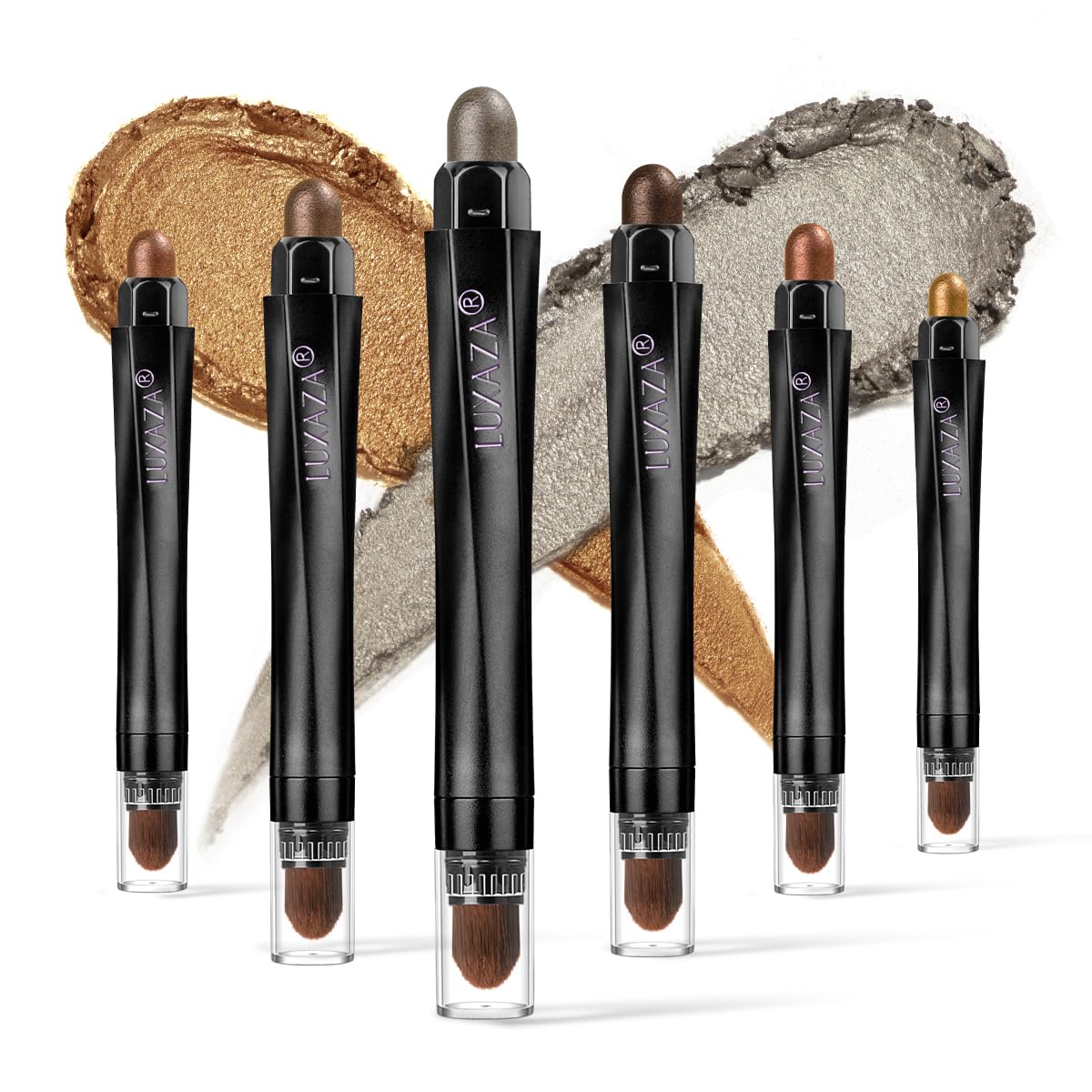LUXAZA 6PCS Eyeshadow Stick Set in packaging