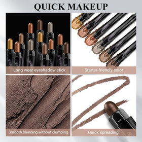 LUXAZA Eyeshadow Stick showing hexagonal tube design