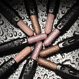 LUXAZA PRO Brown Eyeshadow Stick close-up showing blending brush