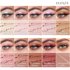 LUXAZA PRO Brown Eyeshadow Stick Set 10PCS with blending brush