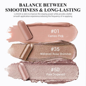 LUXAZA PRO Brown Eyeshadow Stick Set packaging with crayon pencils