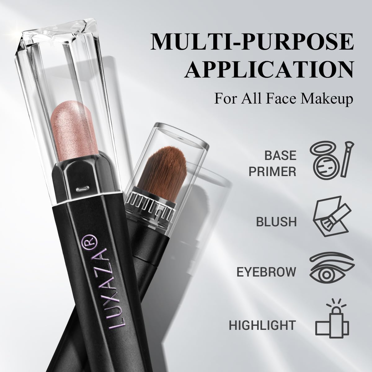 LUXAZA PRO Brown Eyeshadow Stick Set showing all three shades
