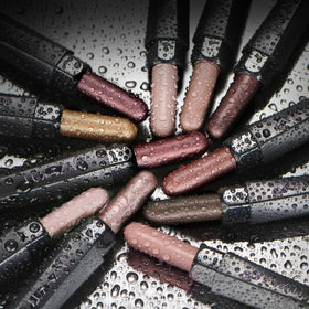 LUXAZA PRO eyeshadow stick set packaging and included blending brush