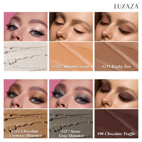 LUXAZA PRO Eyeshadow Stick showing built-in blending brush