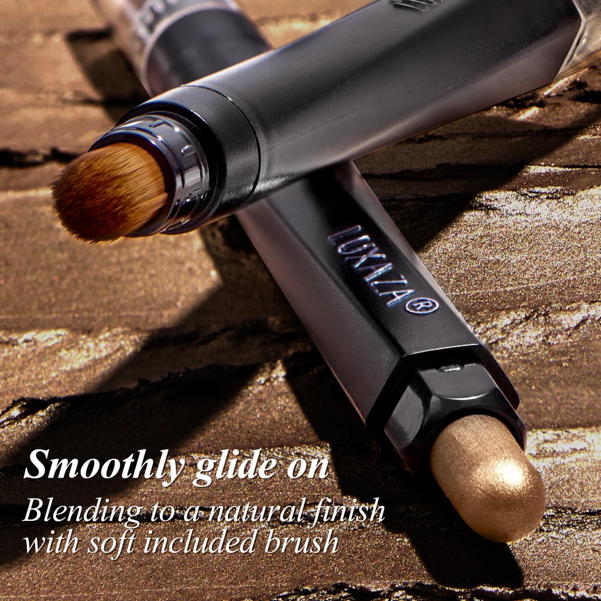 LUXAZA PRO Eyeshadow Stick swatches on skin