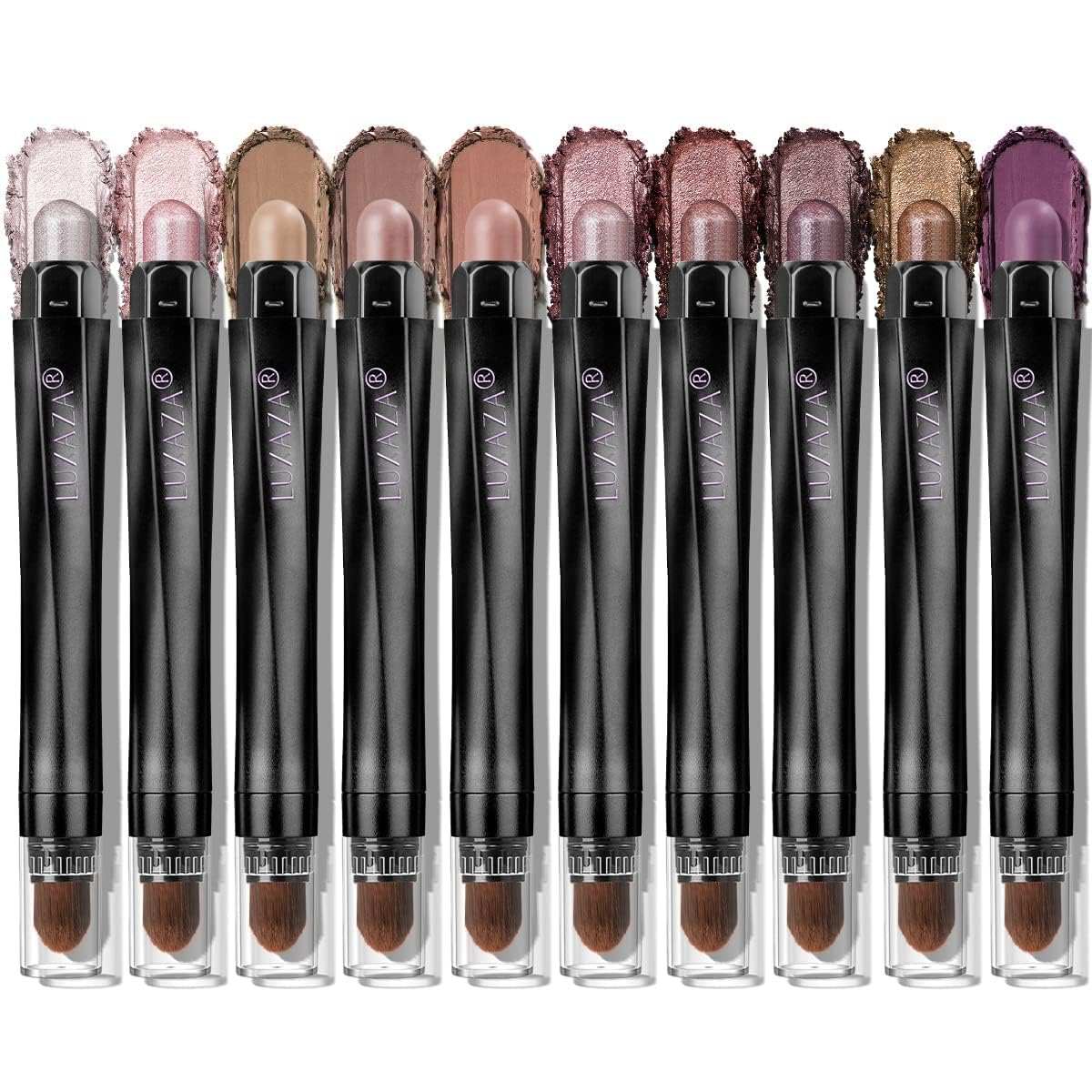 LUXAZA PRO Plum Eyeshadow Stick Set 10PCS Cocoa Crush front view