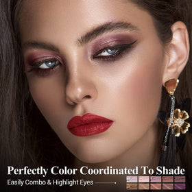 LUXAZA PRO Plum Eyeshadow Stick Set 10PCS in use on model