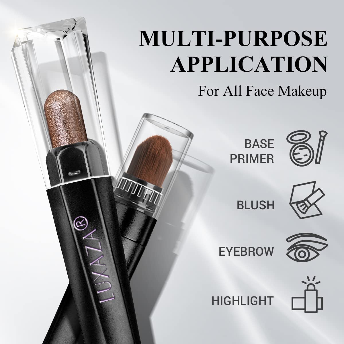 LUXAZA PRO Plum Eyeshadow Stick Set 10PCS neutral shades
