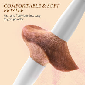 LUXBRU makeup brush set with 2 powder puffs included