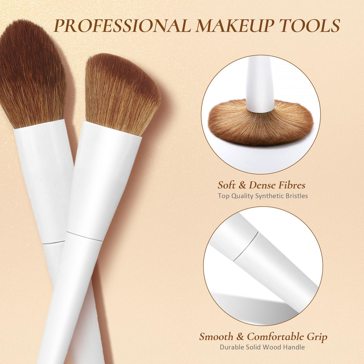 LUXBRU stylish PU leather case for makeup brushes