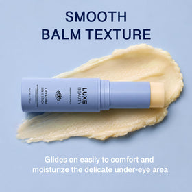 LUXE BEAUTY Under-Eye Balm Stick opened showing balm