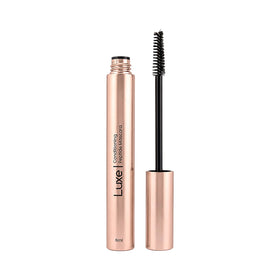 Luxe Cosmetics Conditioning Peptide Mascara brush close-up showing precision bristles