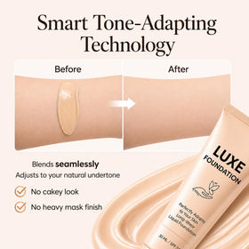 LUXE FOUNDATION colour changing foundation packaging