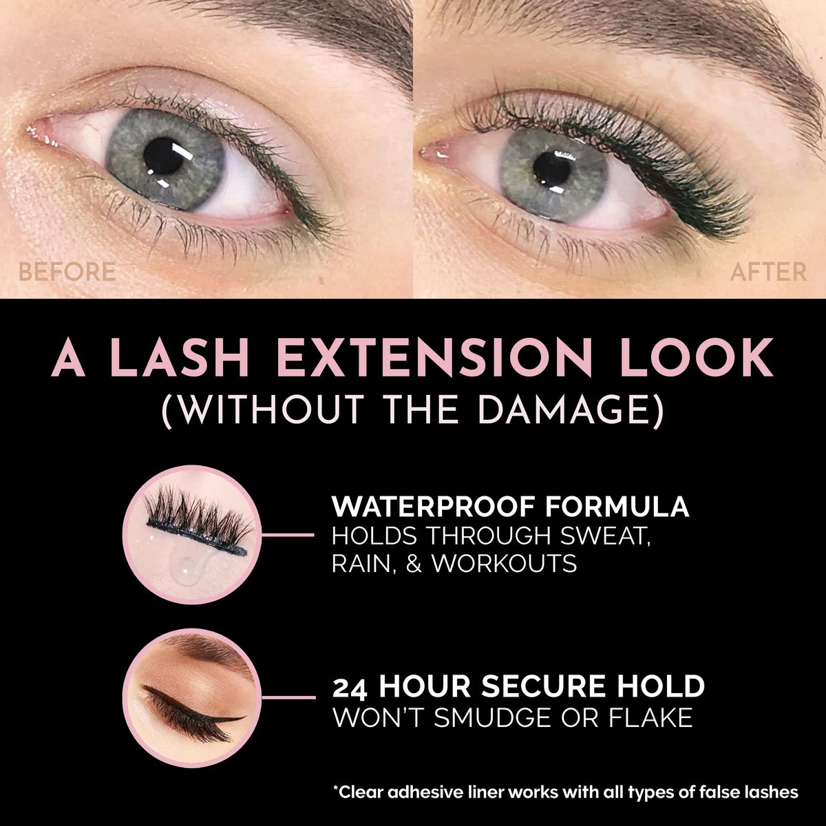 Luxillia magnetic eyelashes in various styles