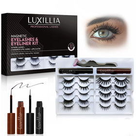 Luxillia Magnetic Eyelashes Kit front view with applicator