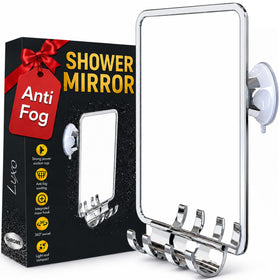 Luxo Shower Mirror front view with anti-fog coating