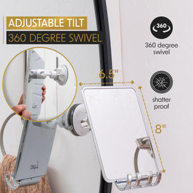 Luxo Shower Mirror packaging with product details