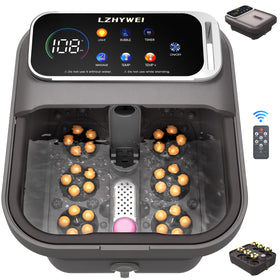 LZHYWEI Collapsible Foot Spa front view with touchscreen display