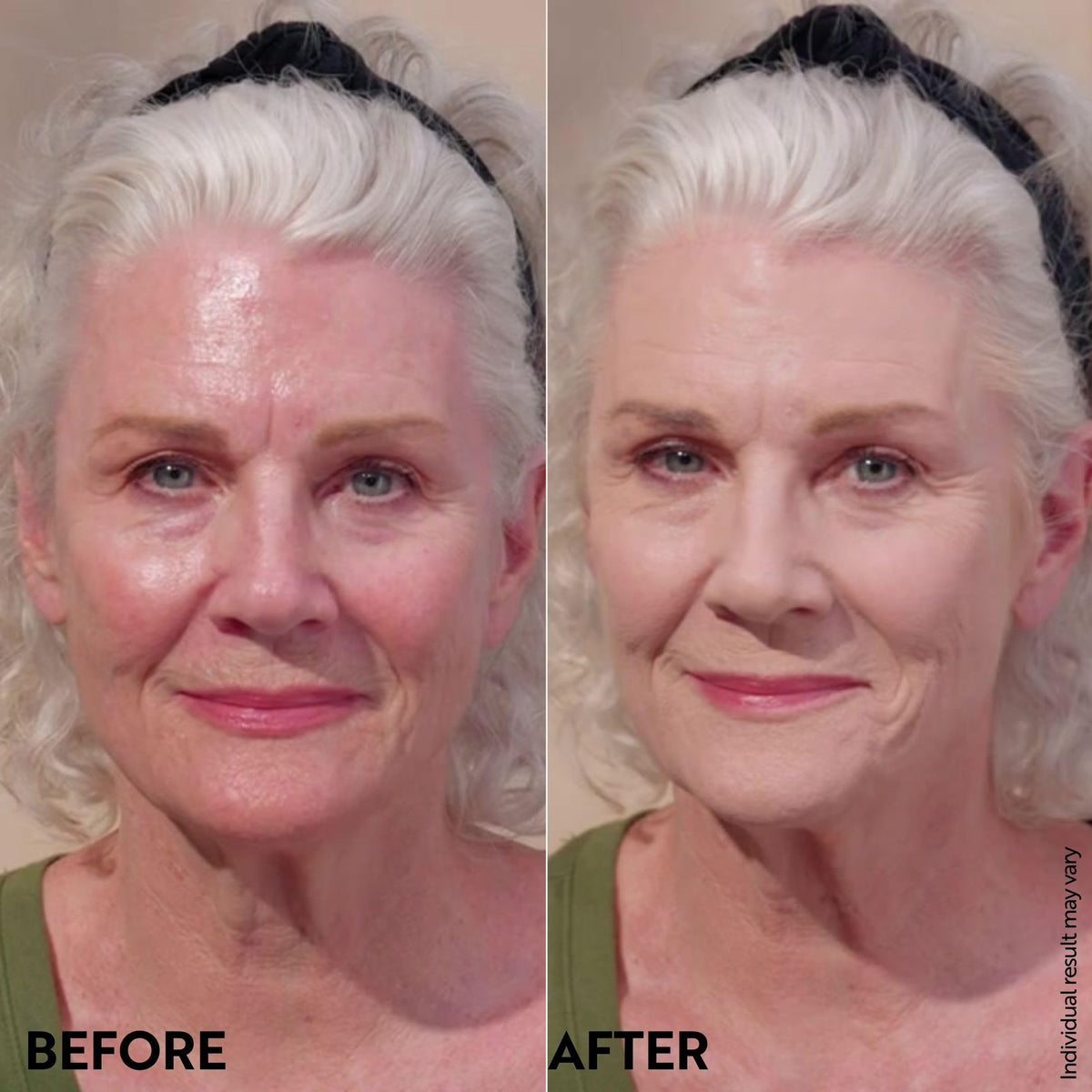 M. Asam Magic Finish Make-up Mousse in use on model
