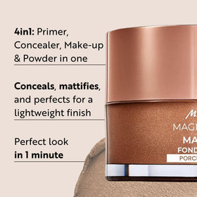 M. Asam Magic Finish Make-up Mousse showing texture on hand