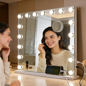 M MIVONDA Large Vanity Mirror with 10X magnifying mirror attached
