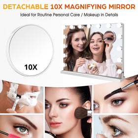 M MIVONDA Lighted Makeup Mirror mounted on a wall