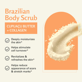 M3 Naturals Brazilian Body Scrub 16 oz packaging