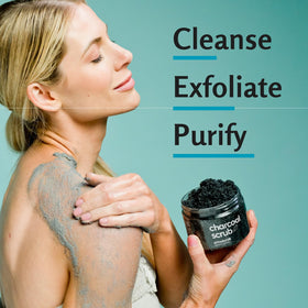 M3 Naturals Exfoliating Charcoal Scrub packaging details