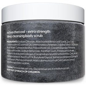 M3 Naturals Exfoliating Charcoal Scrub side view