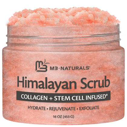 M3 Naturals Exfoliating Himalayan Salt Scrub 16 oz front view